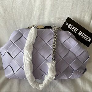 Steve Madden Lavender Woven Clutch